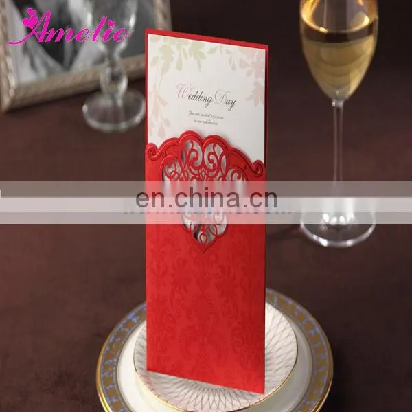 ACW2007 Red Stock Lovely Wedding Invitations Cards