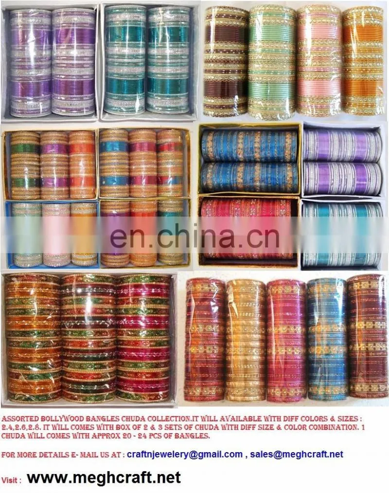 One gram gold plated bangle set - South india gold plated kada set - Wedding wear bangles - Wholesale traditional bangle