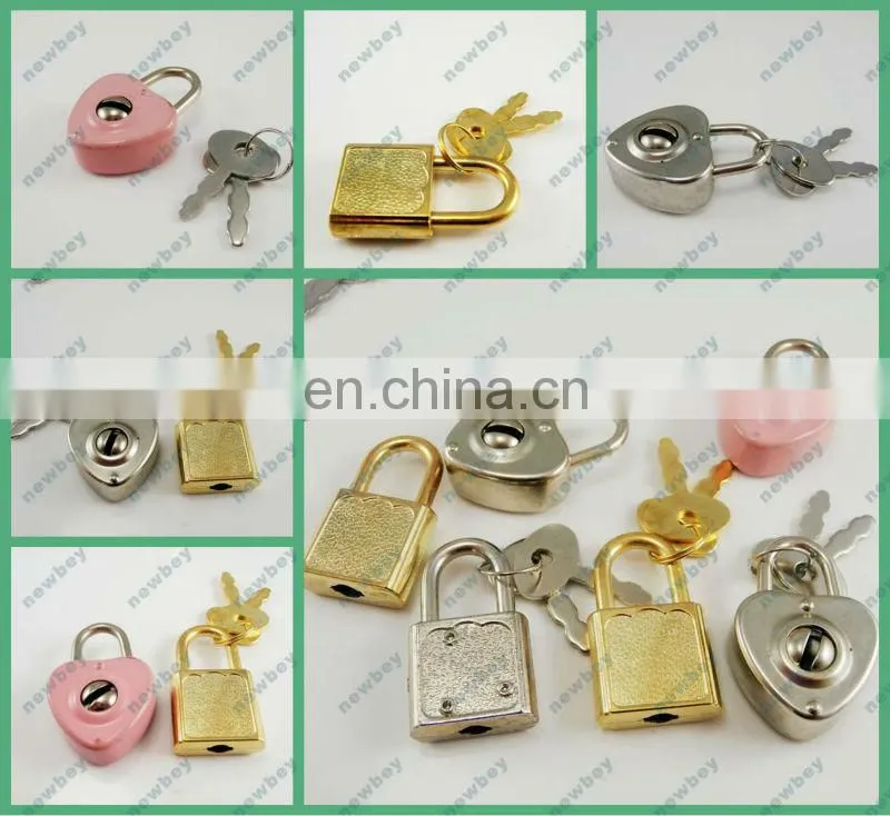 Decorative Pink heart shaped key lock NL103 for Notebook