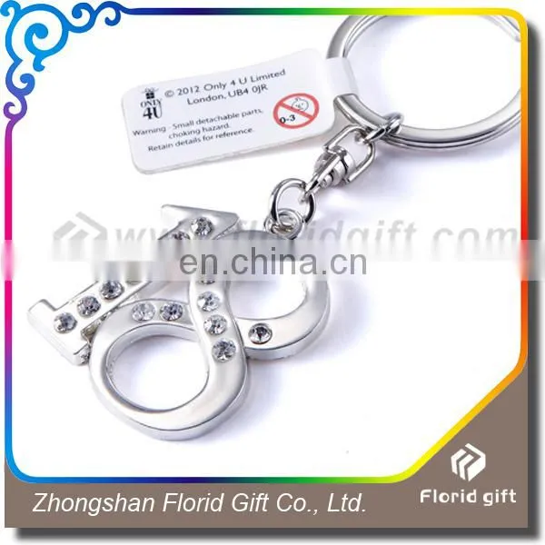Company Anniversary gifts PU Leather metal keychain leather fob with custom logo