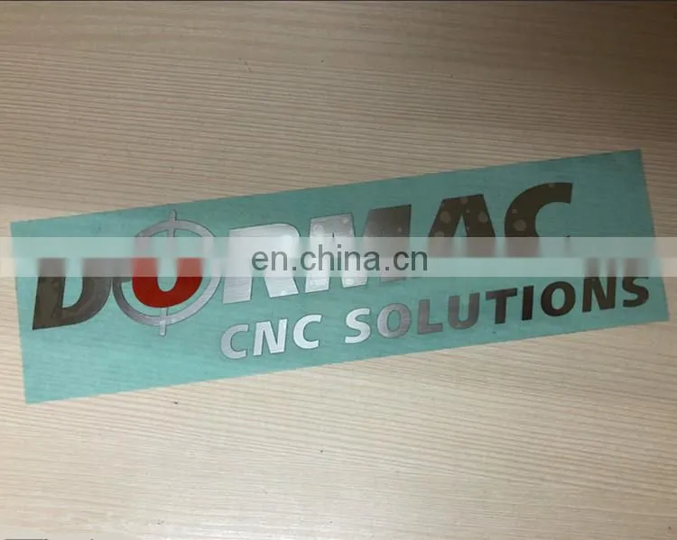 Quality brushed steel split lettering sticker