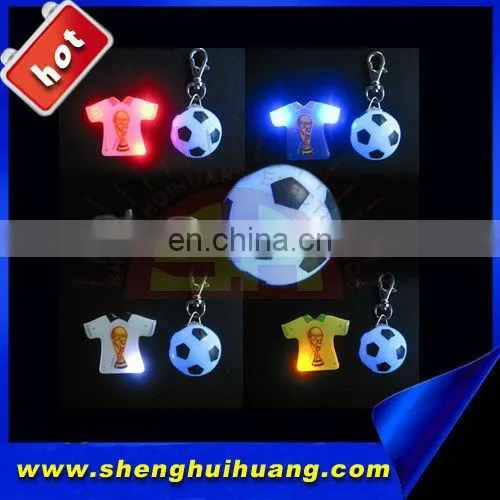 football LED light keychain/Glow up small keychain/practical LED keychain