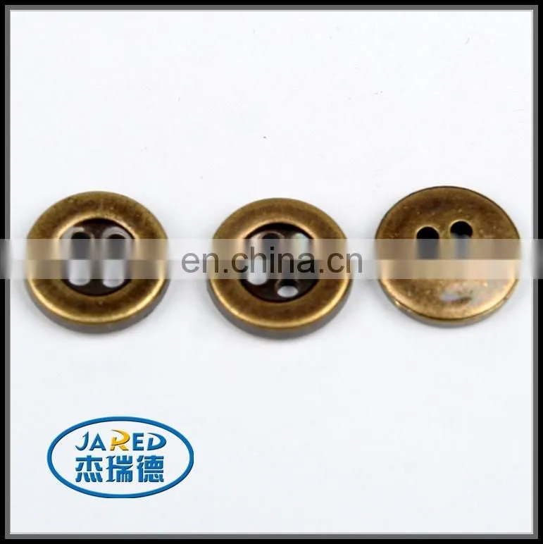 round shape 4 holes metal button for garments custom clothing button