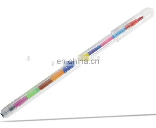 multi- crayon crayon pen 7 colors insect push crayon