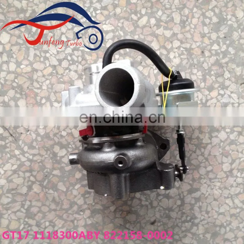 GT17 Turbocharger 1118300ABY 822158-0002 822158-5002 4JB1 engine turbo for JAC cars