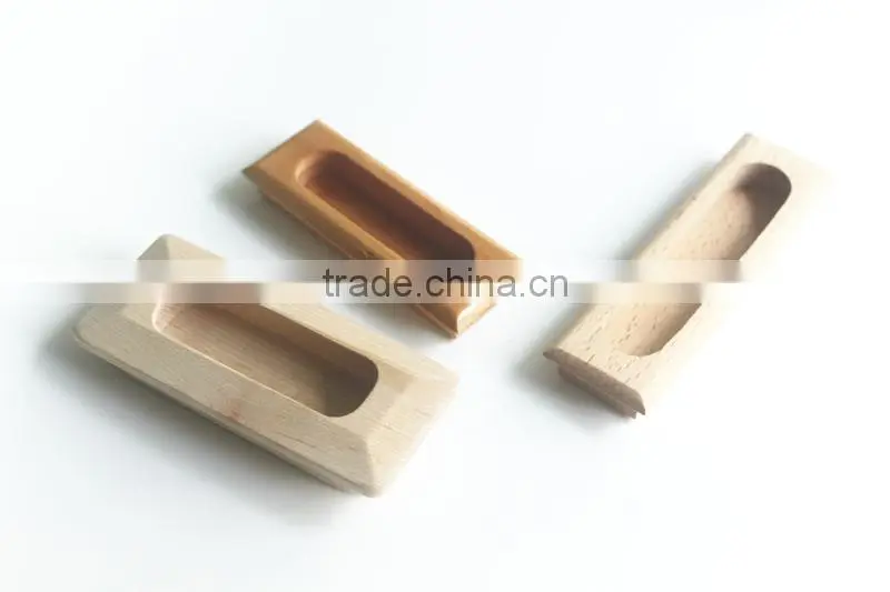 Natural material drawer wood door handles small round wooden knobs