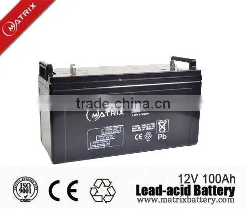 Solar System Usage Deep Cycle 12V 100Ah Lead Acid Battery
