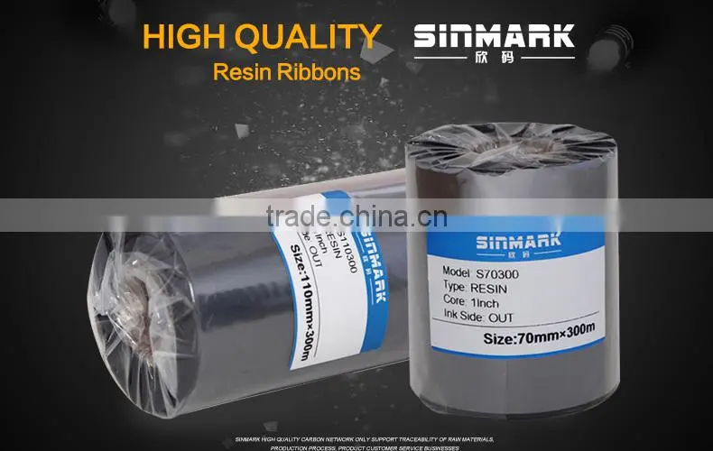 SINMARK H90300 Ink outside resin ribbon for Datamax printer (90 mm X 300 m)