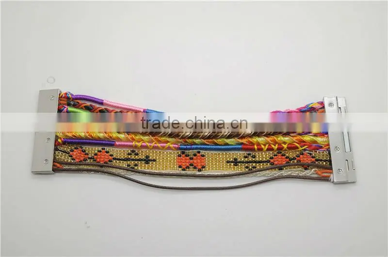 Handmade Woven Bohemian Bracelet With Magnetic Clasp