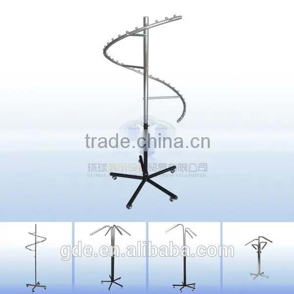 wholesale metal chrome 3 layers rolling garment rack