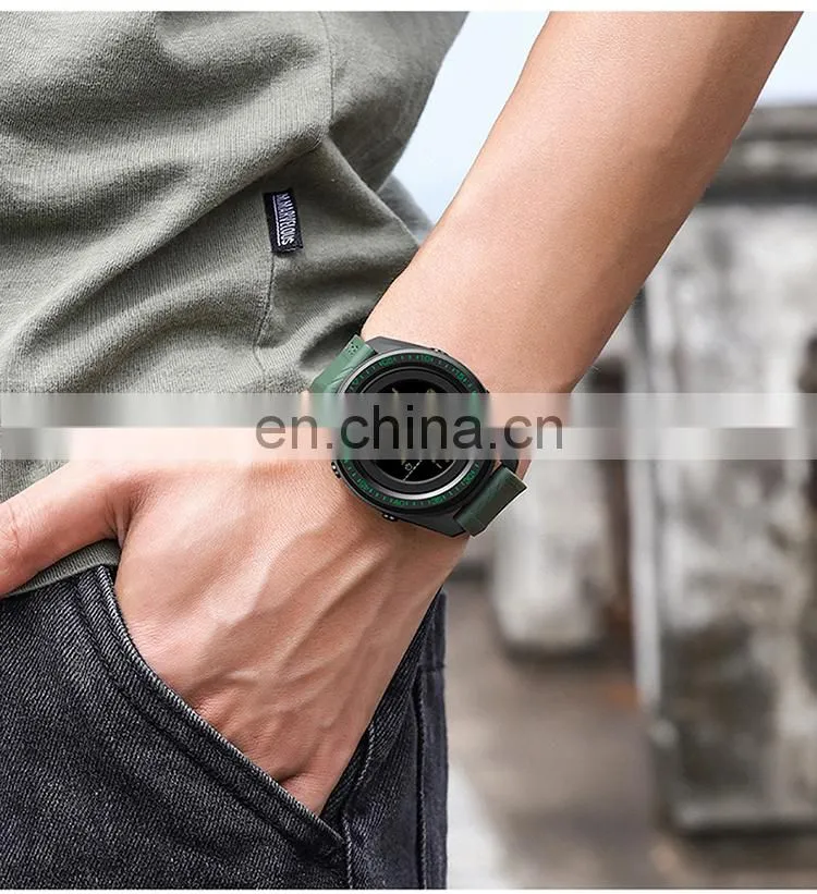 Sanda 6013 Multi Functional Digital Men Wristwatch Water Resistant LED Luminous Clock Sport Wrist Watches for Men