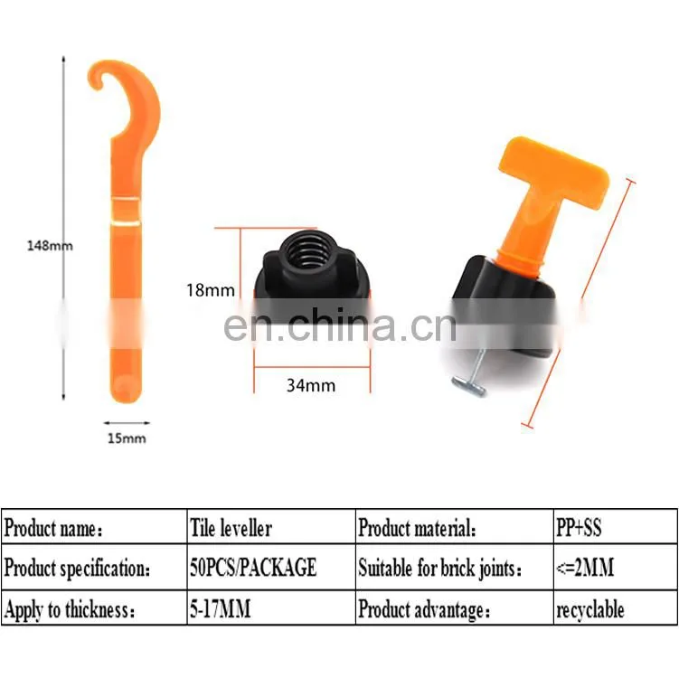 JINGHONG Most Popular Cylindrical Tile Leveling System Clips