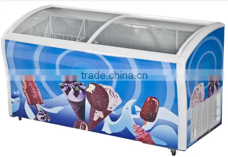 commercial mini ice cream display freezers
