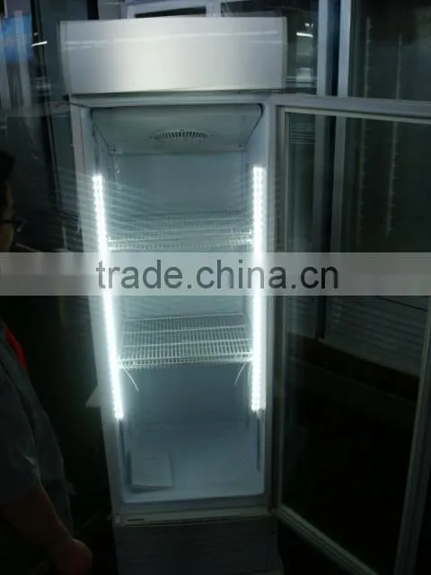 Direct cooling glass display showcase/drink refrigerator/beer cooler