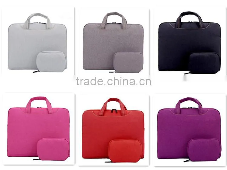 ultrathin fashion men and women laptop bag with accessories bag