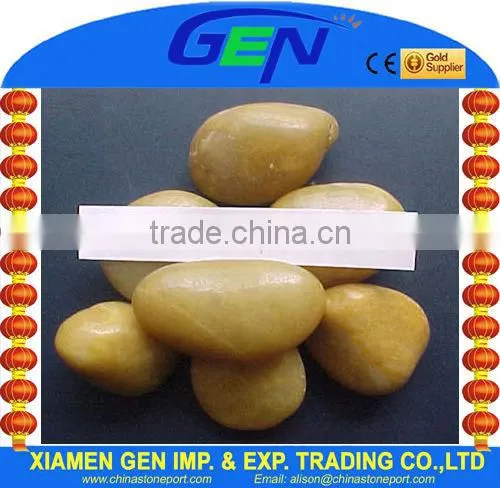 yellow color pebbles big size stone