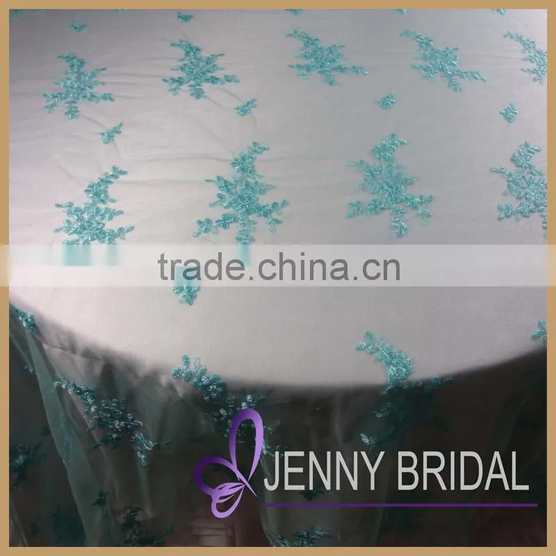 TL002P3 Made in china Small MOQ turquoise wholesale lace tablecloths