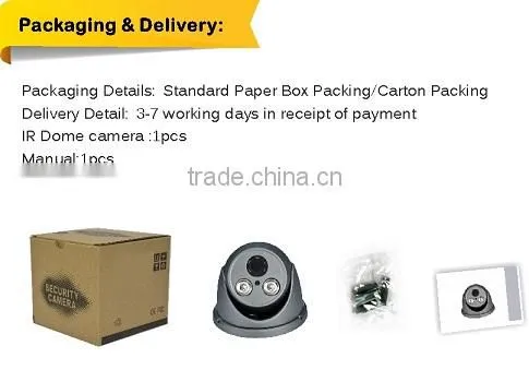 2.0MP Full HD 1/3 Sony CMOS 1080P OSD Control TVI IR 30m TVI Dome CCTV Camera IP66