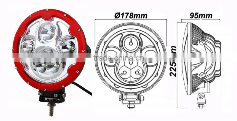 High Quality 48 Watt Working Led Lights 12v LED Offroad vehicle work Lights SUV vehicle Lights LED-D3048