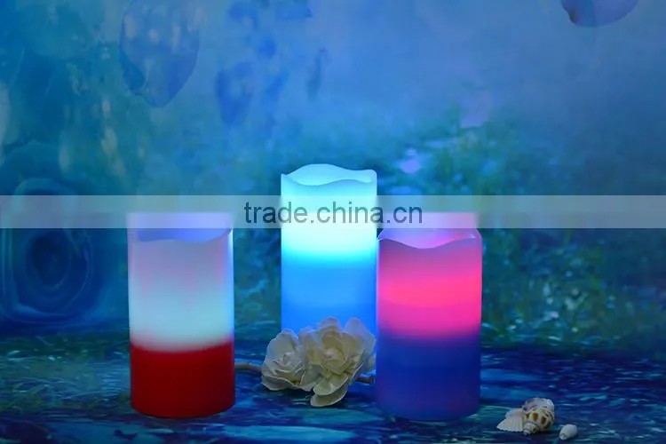 led candle with 18 keys remote control function multi colored candles