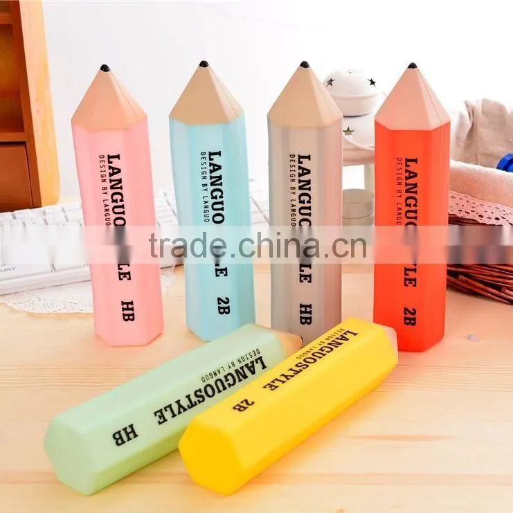 Multi color silicone pencil case pen bag