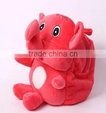 plush animal backpack with colorful elephant design