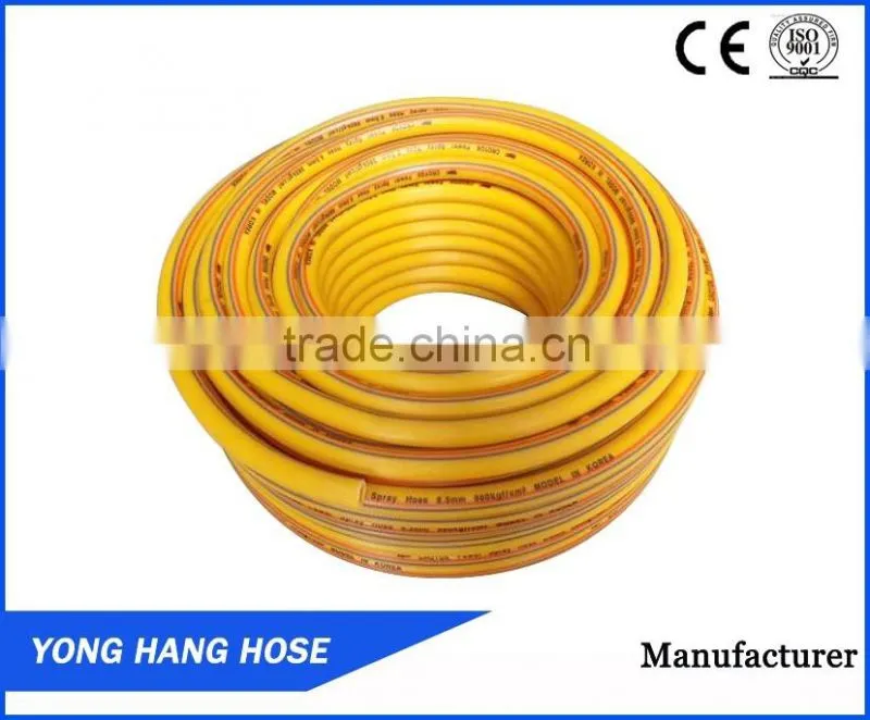 8.5mm non-transparent Braided Pvc Material High Pressure Spray Hose For Agricultural Farmyard