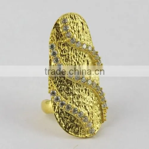 Best Deal Today Finger Ring !! 925 Sterling Silver White Cz Gold Plated Jewelry in India, Silver Jewelry Wholesaler