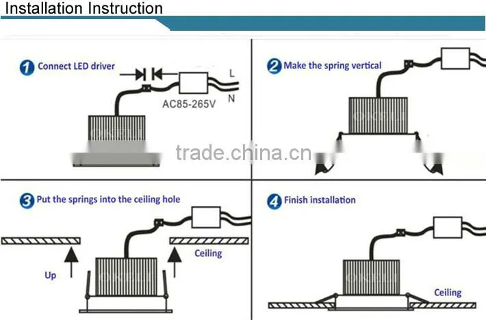 Top sale cob downlight,led downlight price,led downlight in factory price