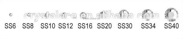 SS4-SS40 14cuts Crystal AB non hot fix , flat back rhinestone for clothing decoration
