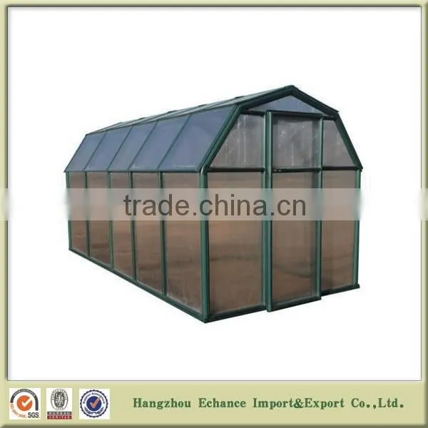 Outdoor greenhouse plastic film aluminum alloy frame with five rooms for flower plant