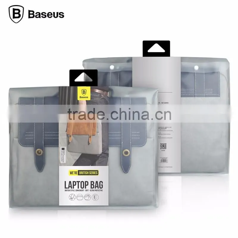 Fashion Baseus British Design Sleeve PU Leather Laptop Portable Bag Cover For Notebook Universal 14.1" TB-0121