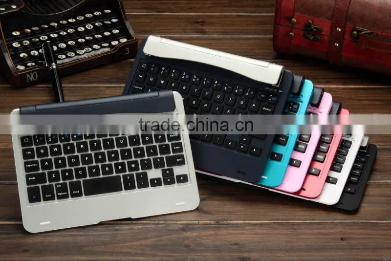 Hot selling Bluefinger keyboard case cover for iPad Mini with detacable cover,calmshell keyboard,
