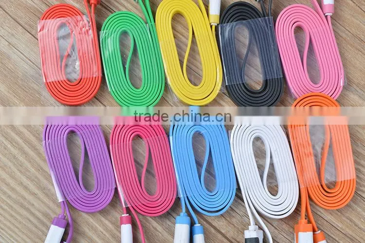 2015 universal flat low profile usb to micro usb cable for smart phone