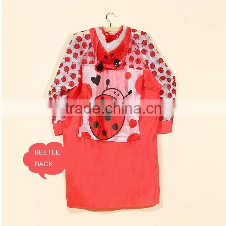 Manufacturers selling cartoon children raincoat with a thick poncho bag
