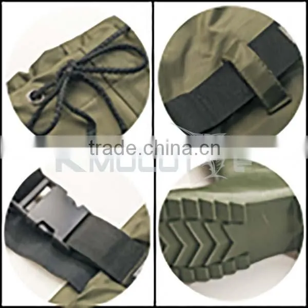 CHN-81202 adjustable suit fishing waders tackles green fishing wader boots