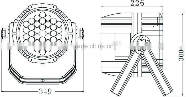 36pcs 3W outdoor waterproof led par stage lighting