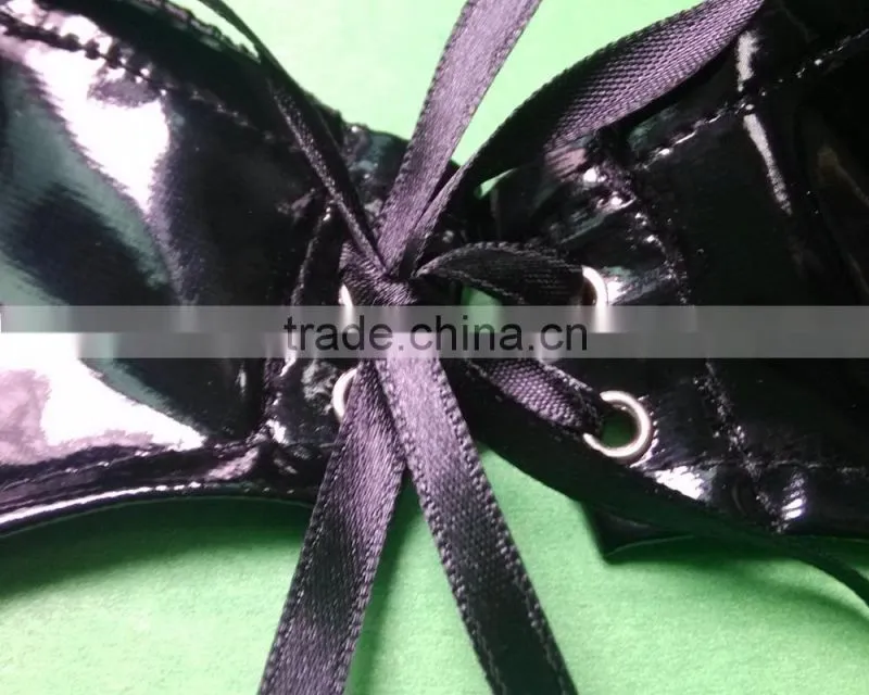 women faux leather garter lingerie wet look garter clips for stockings sexy gothic style belts suspender with g-string