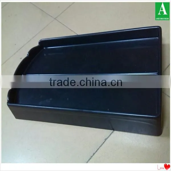 qualified black color ps chrome plastic thick compartments tray