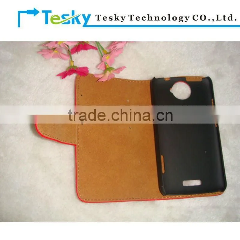 wallet leather phone case for htc one x card holder