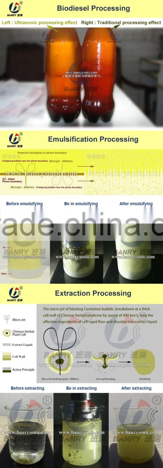 500L to 2500L Sonochemistry reactor whole set Industrial or lab personal ultrasound machine