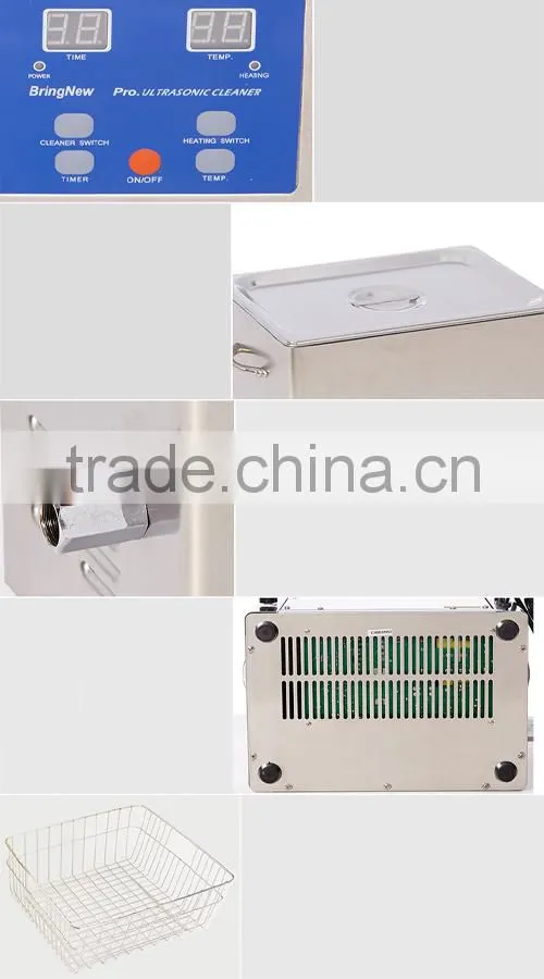 Powerful 660W Digital ultrasonic cleaner 15L, Digital heater for lab ultrasonic cleaner