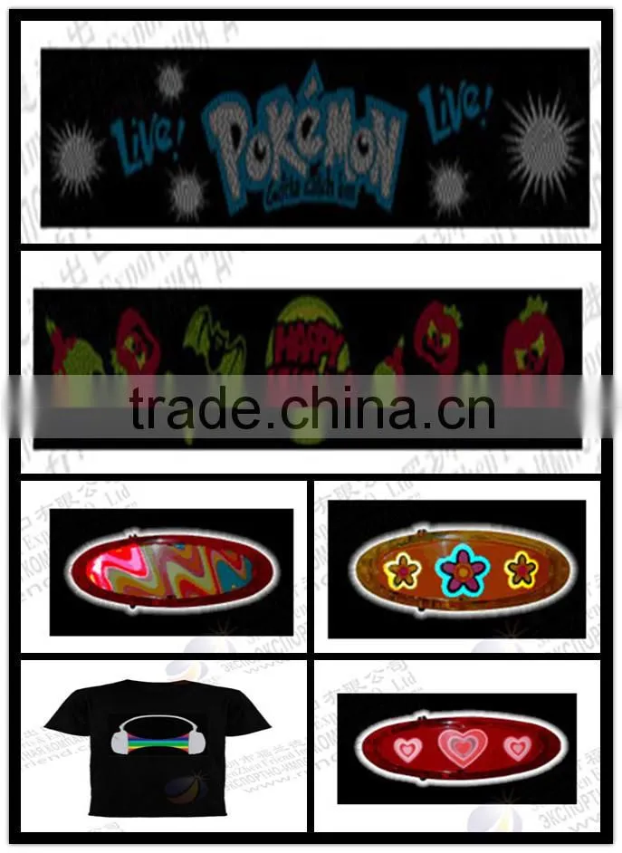 party decoration china supplier sexy el t-shirt for men/women