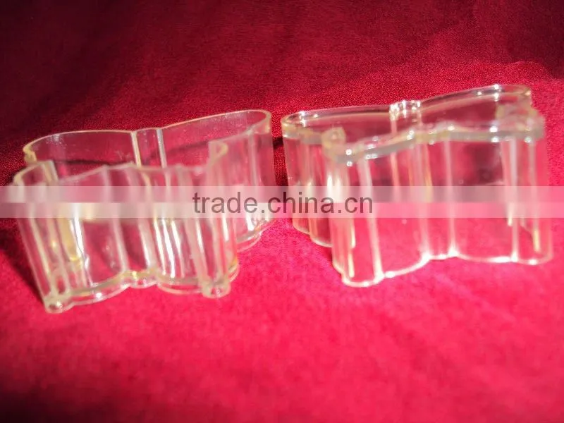 butterfly shape clear plastic tealight cups