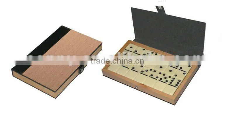 Luxury Domino Wooden Box for Double Nine Dominoes
