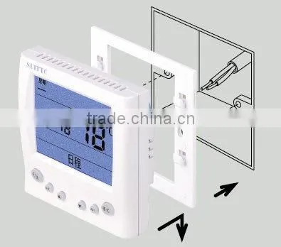 8809 series(concealed installation) large screen LCD display programmable thermostat