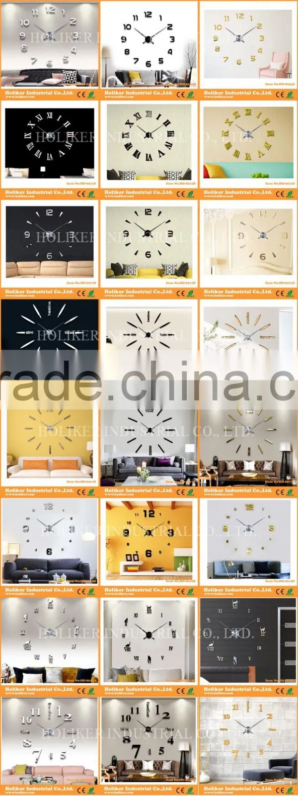 2015 DIY home interior wall clock