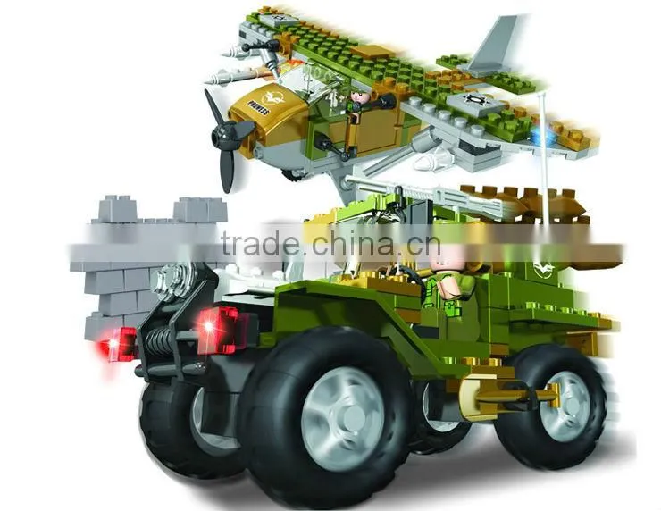 bd-63618316 toys brick set Plastic intelligent toys brick military vehicles 200pcs