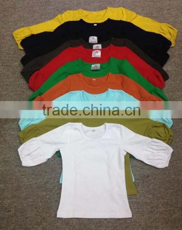 2015 New Sweet Kids Girls T-shirt Models Baby Children Toddler Natural Wholesale T-shirt