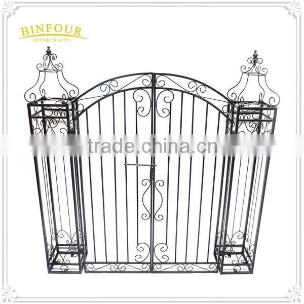Iron Garden Gate Wrought Side Door Metal Yard Arch Trellis Design Climbing Plant